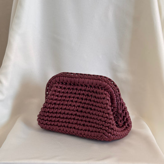 Luxe Clutch - Burgundy red